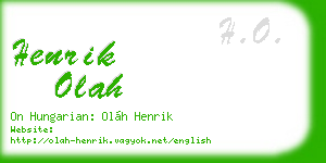 henrik olah business card